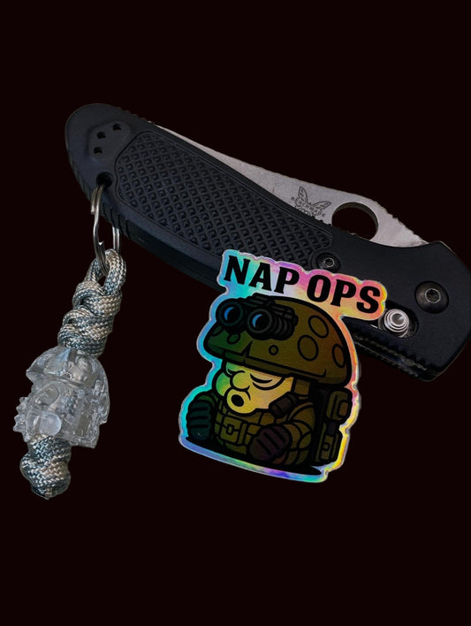 Sleepy Mushroom Lanyard Bead